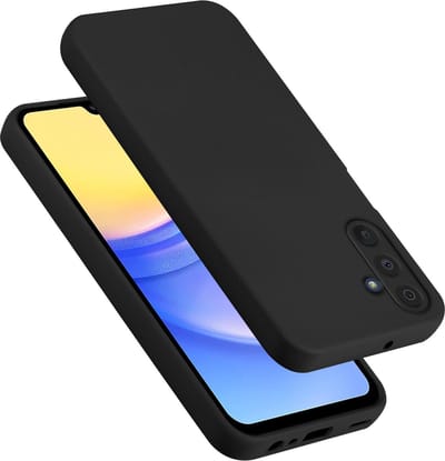 Cadorabo Hoesje geschikt voor Samsung Galaxy A15 in LIQUID ZWART - Beschermhoes gemaakt van flexibel TPU silicone Case Cover