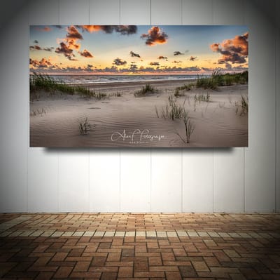 Foto op Canvas - Strand AlexF037 – Formaat 120 x 70cm - Wanddecoratie - Muurdecoratie woonkamer - Slaapkamer decoratie - Kamer accessoires - Schilderijen op canvas