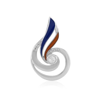 Cavill - Zilveren Hanger Geplatineerd 925 Sterling - Cambodja Zirkoon 0,412 ct Rond Briljant - Modern Tijdloos Elegant Sieraad
