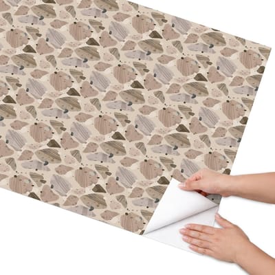 Coloray Meubel Wrap Folie - Beige Meubelfolie - 75x150 cm - Meubel Wrap Folie Natuurlijk patroon - Plakfolie Meubels - Abstract Meubelfolie - Decoratiefolie Zelfklevend - Slaapkamer decoratie - Achtergronden en patronen
