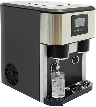 IJsmachine Crushed Ice - 3-in-1 Ijsmaker - Snelle IJsproducent - Waterreservoir 18L - 34 x 455 cm - Zwart Zilver