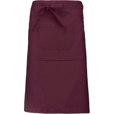 Kariban Polykatoen lang schort K897 - Wine - One size