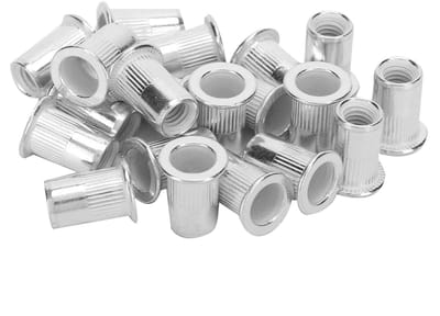 Dailygoods- Klinknagelmoer 200 Stuks - Aluminium Blindklinkmoeren - Bevestigingsaccessoire M6 - Professionele Kwaliteit - Geschikt voor Meubelproducten - Blindklinkmoer