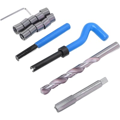 Kit de réparation de filetage M12 X 1.25 Kit d'inserts filetés haute résistance pour réparer les filetages endommagés Bleu bleu