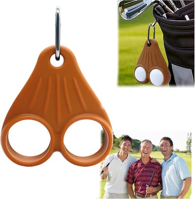 Golfbal Zak Houder - Opbergtas - Golf Accessoires - Draagbare Golfbal Opbergtas - Handig Cadeau Geschenk voor Golfers - Bruin