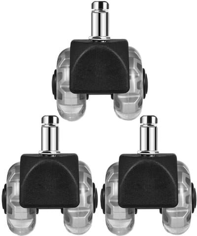 Vervangende Wielen - Zwenkwielen Set - Stoel Mobiel Maken - Krassen Vrije Beweging - 8.3 x 6.1 cm - Zilver