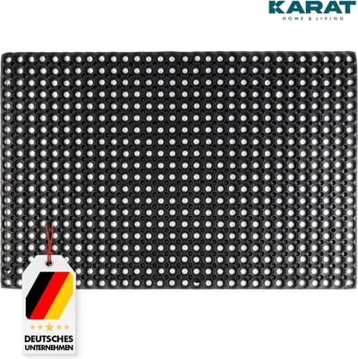 FLOORDIREKT Rubber Ringmat - Octo Door - Deurmat voor binnen en buiten - 23 mm - 100 x 150 cm