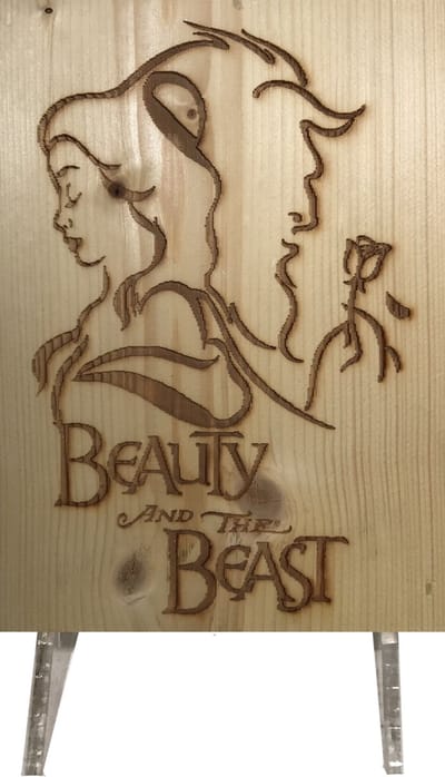 Belle en het Beest - Houten Wandbord | Disney - Huis Decoratie - Beauty and the Beast - Wanddecoratie - Kinderkamer - Sinterklaas Cadeau - Hout Schilderij
