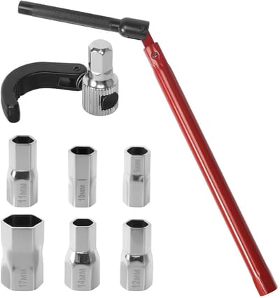 Unyqoos® Verstelbare kraanmoersleutelset voor sanitair met antislip ergonomische greep