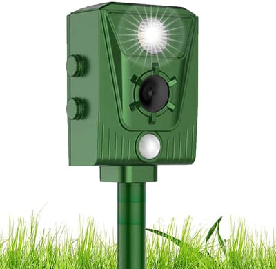 Unyqoos® Ultrasone dierenverjager op zonne-energie met bewegingssensor voor tuin