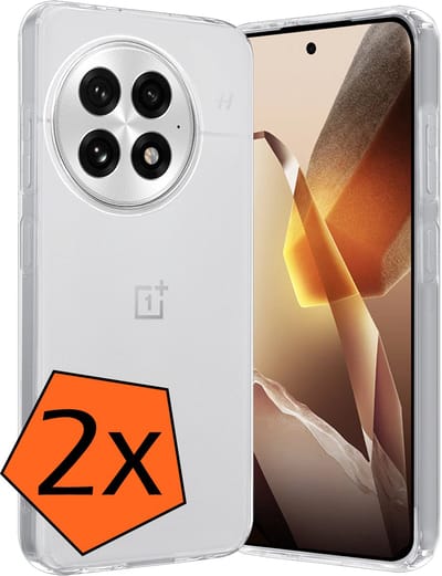 Hoes - 2 Stuks - Geschikt voor OnePlus 13R - Sterk & Shockproof - Case Siliconen - Back Cover - Telefoon Hoes - Transparant