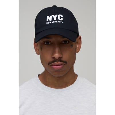 Nyc Geborduurd Petje | Black
