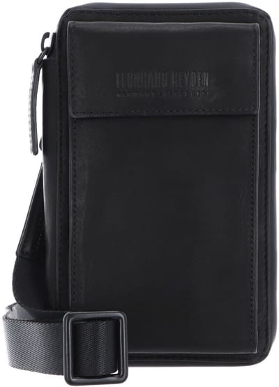 LEONHARD HEYDEN Leren telefoontasje Den Haag Handy-Umhängetasche 6764 Schwarz zwart