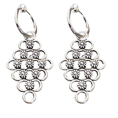 Klem oorringen-Wieber- zilverkleur geen gaatje-Charme Bijoux