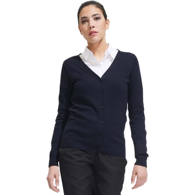 SOLS Dames/Dames Gouden Gebreid V Hals Vest (Zwart)