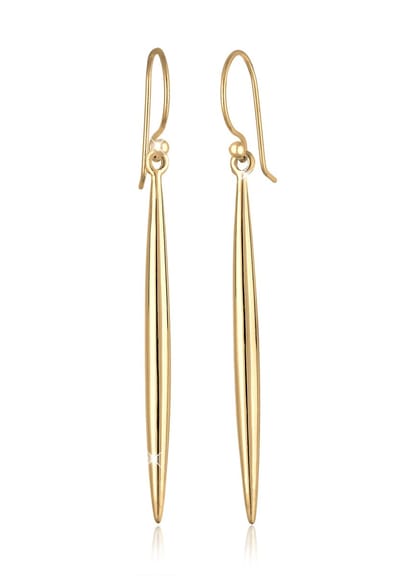 Elli - Oorbellen - Dames Geo Staaf Minimal Basic in 925 Sterling Zilver Verguld - Dames
