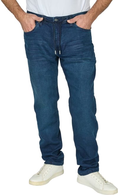 DENIMFY Heren Jeans Broeken DFAlvin regular/straight Fit Blauw Volwassenen Sweatjeans - Jogg jeans