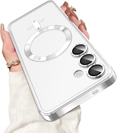 Hoesje Geschikt voor Samsung Galaxy S25 Magsafe hoesje backcover Zliver – Lens beschermer – Transparant