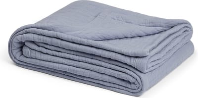Yumeko kindersprei mousseline katoen arch lavendel blauw 100x150