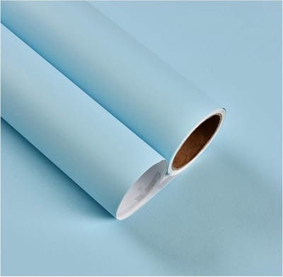 Zelfklevende Vinyl Folie - Meubelsticker Decoratie - Keukenblad Vernieuwen - Waterdicht & Afwasbaar - 60cm x 5m - Mat Frisblauw
