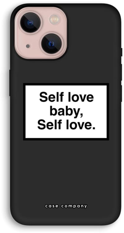 Case Company® - Hoesje geschikt voor iPhone 13 mini hoesje - Self love - Biologisch Afbreekbaar Telefoonhoesje - Bescherming alle Kanten en Schermrand