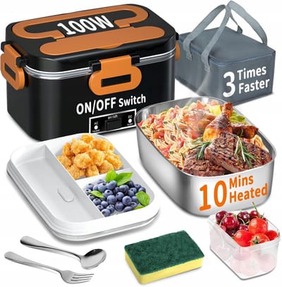 Draagbare elektrische lunchbox - ideaal voor onderweg - 1 stuk