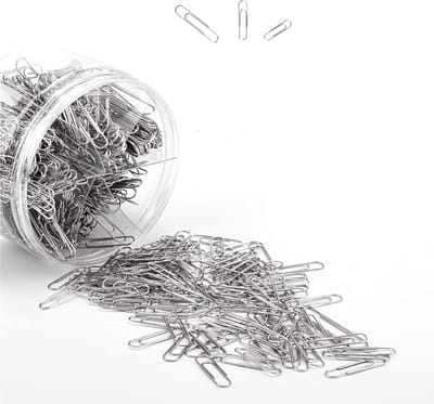 Dailygoods- Paperclips 700 Stuks - Metaal - Kunststof Doos - Groot/Medium/Klein - 50 mm/33 mm/28 mm - Kantoor/School/Thuis - Kantoorbenodigdheden