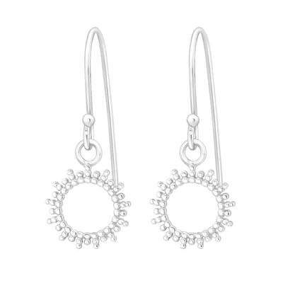 Montebello Oorbellen Dolly - 925 Zilver E-Coating - Zon - ∅9mm - 20mm