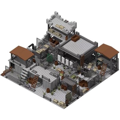 Hoge Kwaliteit Ww2 Leger stijl Hoge Kwaliteit Basis Hoge Kwaliteit Gebouw Hoge Kwaliteit Blokken Verzameling kit Hoge Kwaliteit Uitkijktoren Hoge Kwaliteit grijze kleur