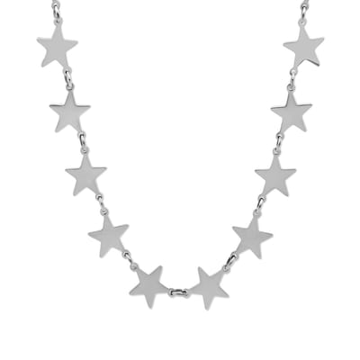 CO88 Collection - 8CN-26456 - sterrenketting - 11 mm - 40 + 5 cm - zilverkleurig
