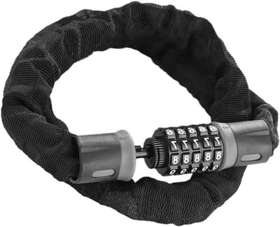 Fiets Ketting Slot - Diefstal Beveiliging - Fiets Beveiligen - Eenvoudig Code Resetten - 90 cm Lengte - Zwart Grijs