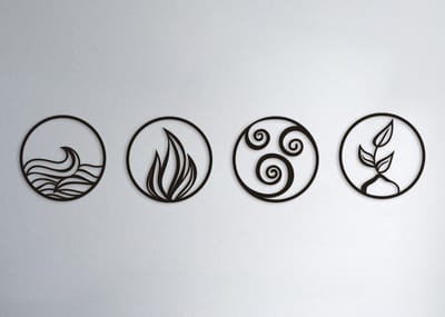 Wanddecoratie | 4 elementen - XL (50x50cm)