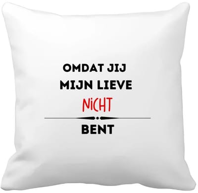 Akyol - omdat jij mijn lieve nicht bent Kussen hoes - Nicht - de liefste nicht - verjaardag - cadeautje voor nicht - kado - geschenk - 40 bij 40 cm