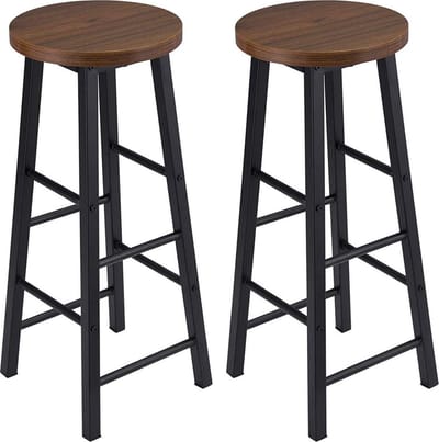 Barkrukken - Zithoogte 71cm - Donkerbruin - Set van 2 - Zonder rugleuning