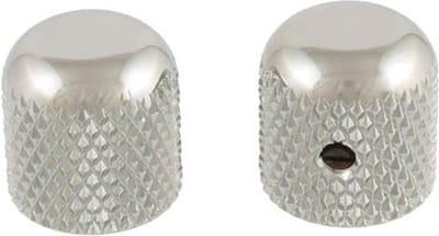 Dome Knoppen Set van 2 - Verchroomd, Geschikt voor Amerikaanse Potentiometers