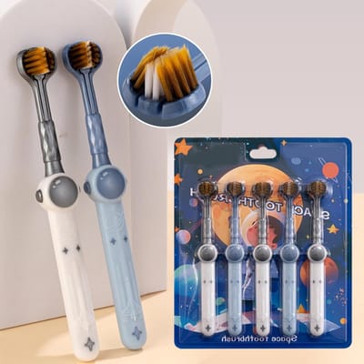 Driezijdige extra zachte tandenborstel voor kinderen, ideaal voor een goede mondhygiëne en tandverzorging