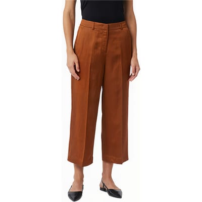 Glanzende linnen en viscose culotte stijl broek voor dames COMMA