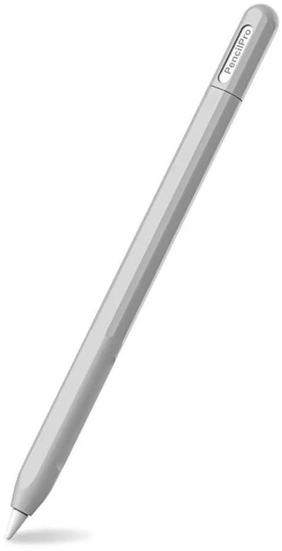 DrPhone PencilArmor – Siliconen Beschermcase – Anti-Slip Grip – Schokbestendig – Dun Design – Compatibel Met Apple Pencil Pro - Grijs
