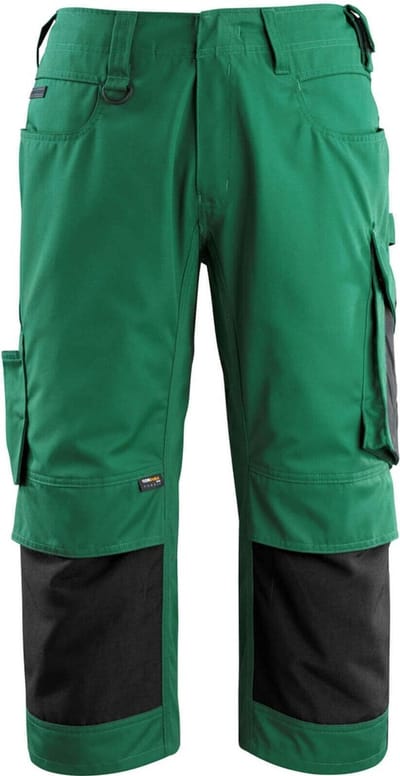 Mascot Unique Driekwart broek met kniezakken 14149-442 - Groen/Zwart - C44