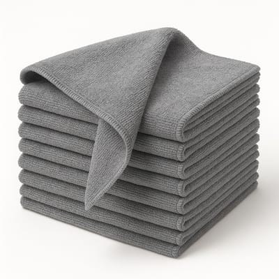 Microvezeldoeken - Dikke Badstof 340g/m² - 40x40 cm - Antraciet