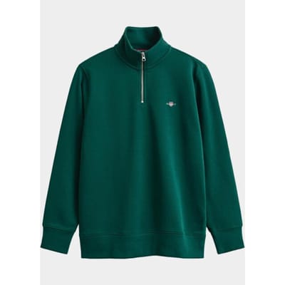 Gant Half zip sweater heren shield sweatshirt met korte r 2008005/373