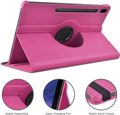 Arara Draaibare Hoes Geschikt voor Samsung Galaxy Tab S8 Plus 12,4 inch (2022) Bookcase - Pink