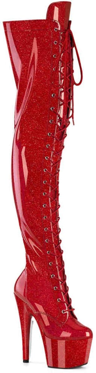 Pleaser - ADORE3020GP Plateau Laarzen - US 13 - 44 Shoes - Rood