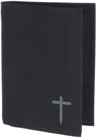 oxmox portemonnee New Cryptan RFID Protect Kombibörse Freedom Cross Print Grey Black zwart