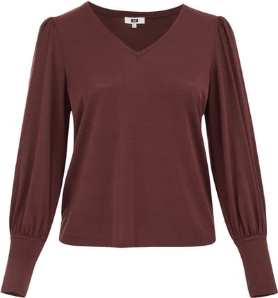WE Fashion Dames T-shirt met glittergaren - Curve