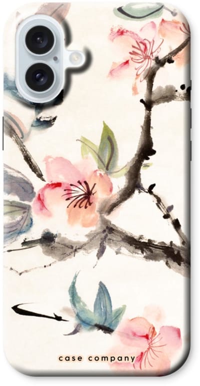 Case Company® - Hoesje geschikt voor iPhone 16 Plus hoesje - Japanse bloemen - Tough Case - Maximale Bescherming alle Kanten en Schermrand