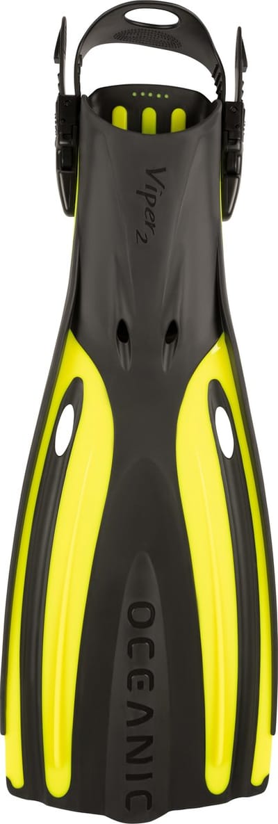 Oceanic Viper 2 - Zwemvliezen - Open Heel Duikvinnen - Zwart/Geel - XS