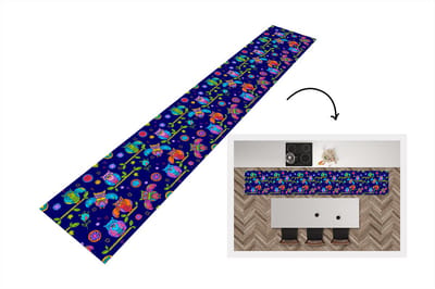 Keukenloper - Loper keuken - Patroon - Uil - Takken - 300x50 cm - Keukenloper vinyl