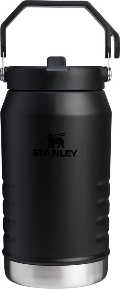 Stanley Flip Straw 2.0 Waterfles Met Rietje 1,9L - 20 Uur Koud - 4 Dagen Koud Met IJs - Roestvrijstalen Drinkfles - BPA Vrij - Lekvrij - Vaatwasserbestendig - Black