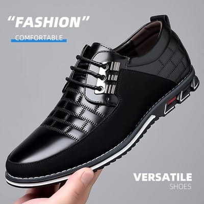 Heren Formele Leren Schoenen Instappers Zachte Loafers Antislip Ademend Rijschoenen Lente Wandelen Kantoor Werkschoenen 39 black